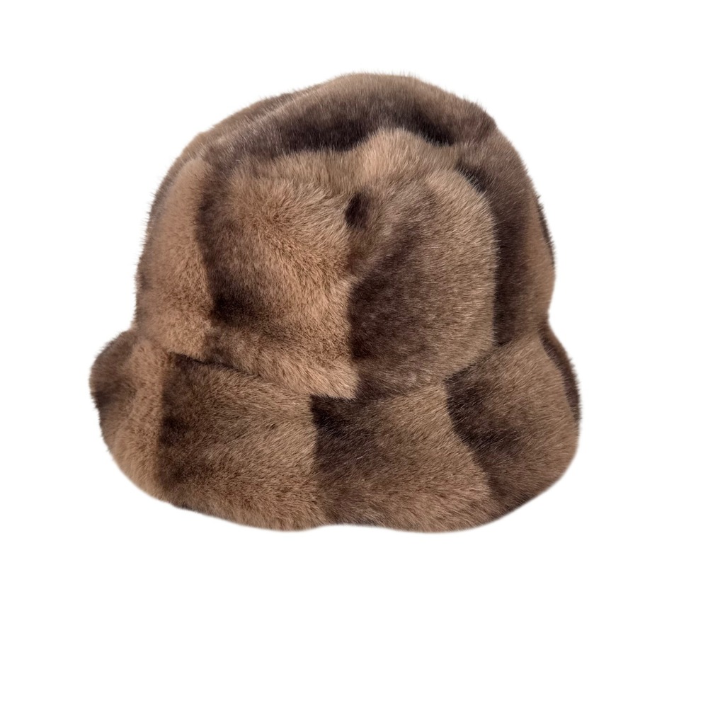 Womens Faux Fur Bucket Hat - Picture 2 of 3